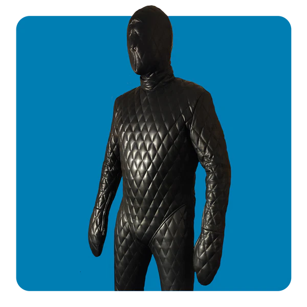 Quilted Bondage Suit All Black