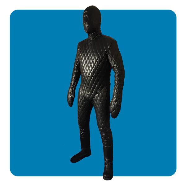 Quilted Bondage Suit All Black